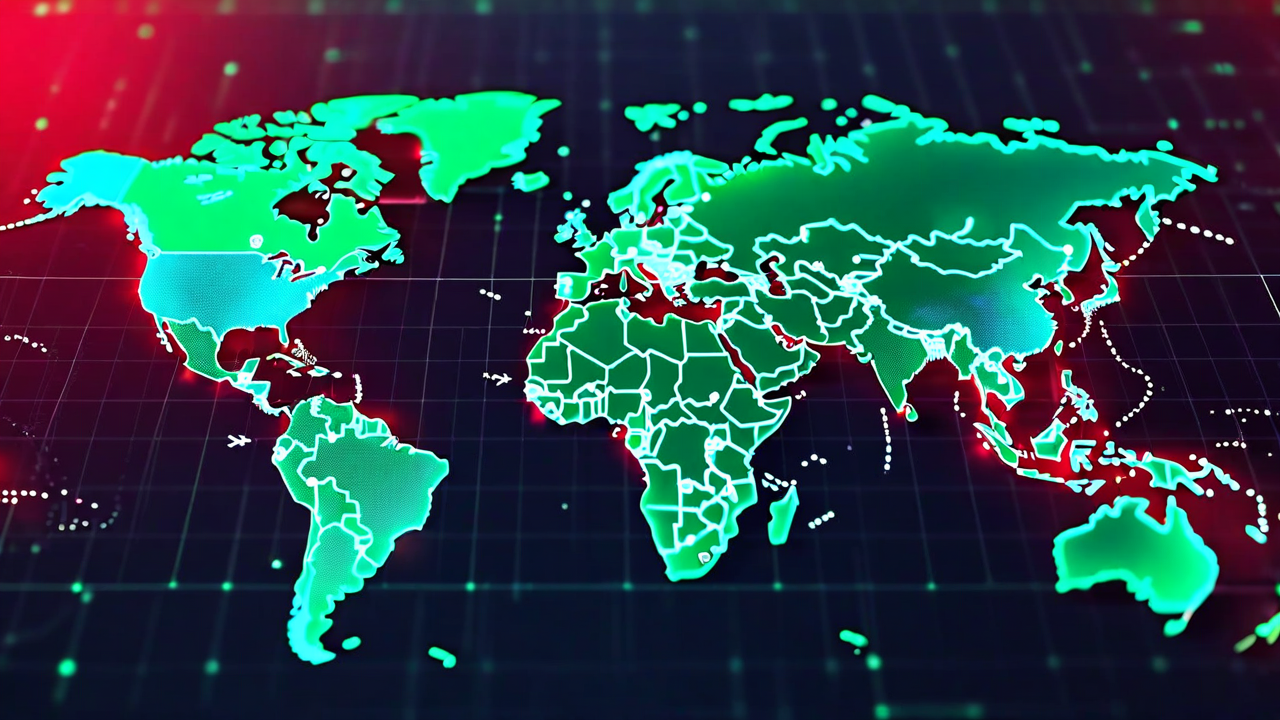 global supply chain map with sustainability indicators